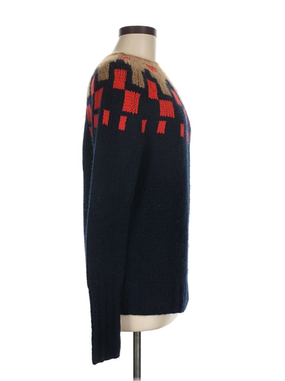 J. Crew Collection Cashmere Mohair Knit Sweater Geometric Design 2012 Rare Style - Picture 4 of 12